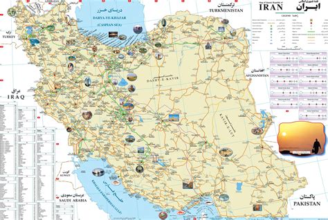 Iran tourist map