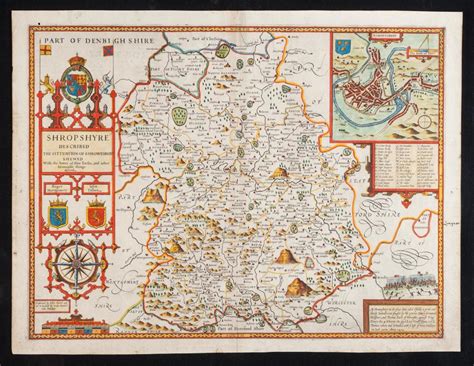 An Early Map of Shropshire by Speed | BADA