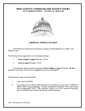 Pima County Consolidated Justice Court Forms - Fill and Sign Printable Template Online