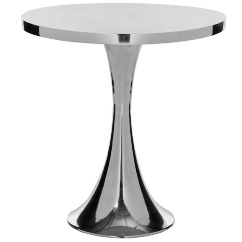 Galium Aluminum Round Top Side Table