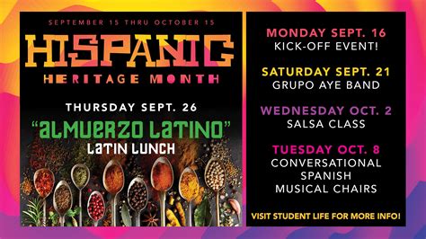 KCC to celebrate Hispanic Heritage Month with events in September, October - KCC Daily