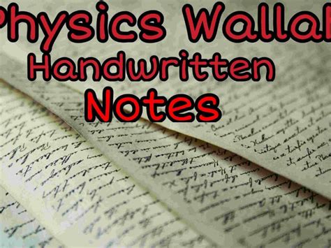 Stunning Physics Wallah Notes Class 12 Current Electricity Important ...