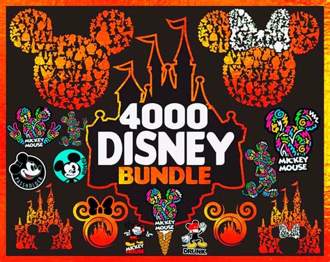 Huge Disney Bundle 4000+ Files | Silhouette projects, Cricut, Cricut ...