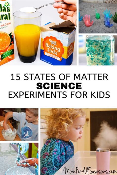 15 states of matter science experiments for kids – Artofit