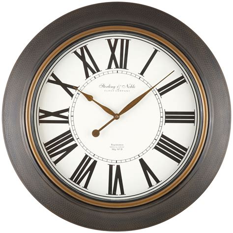 Mainstays 20" Bronze Roman Numeral Wall Clock, Bronze Finish - Walmart.com - Walmart.com