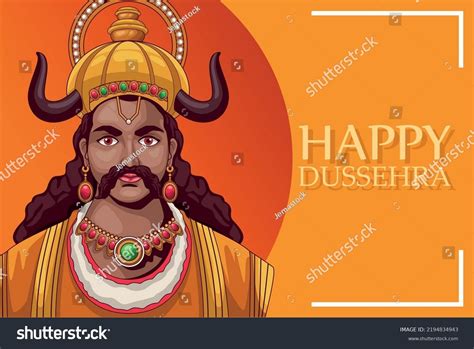 Happy Dussehra Lettering Template Ravana Stock Vector (Royalty Free) 2194834943 | Shutterstock