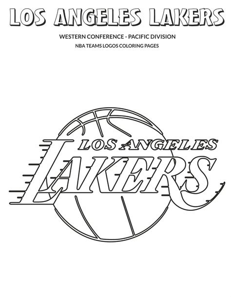 Printable Los Angeles Lakers Coloring Pages Pdf - Coloringfolder.com ...