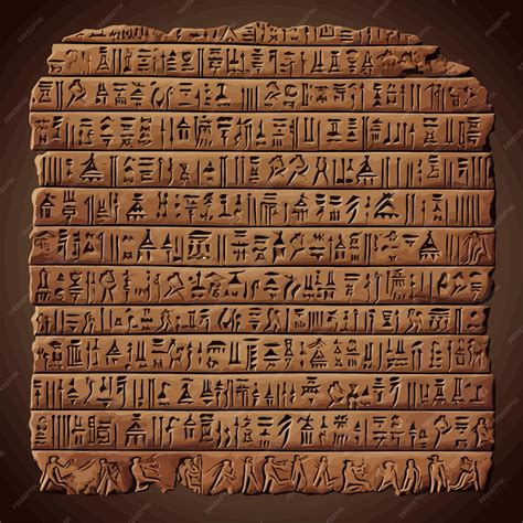 Premium Vector | Akkadian cuneiform assyrian and sumerian writing