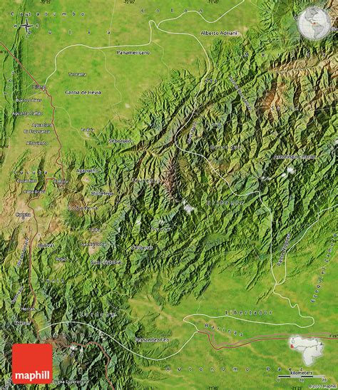 Satellite Map of Tachira