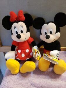 NWT Disney 14" Stuffed Plush Mickey, Minnie Mouse 90th Anniversary True ...