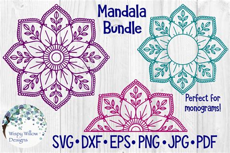 Mandala SVG Bundle By Wispy Willow Designs | TheHungryJPEG