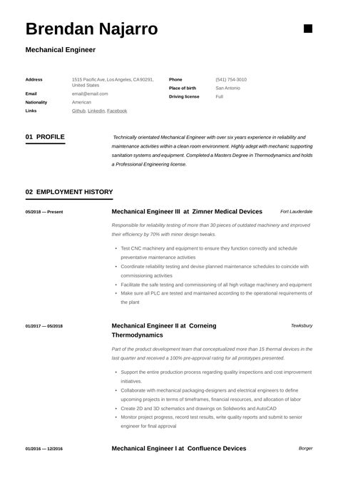 Mechanical Engineer Resume & Writing Guide | +12 Templates | PDF