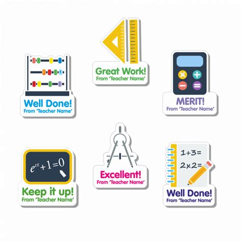 Custom Shape Maths Stickers