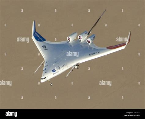 X-48B during test flight at Edwards AFB Stock Photo - Alamy