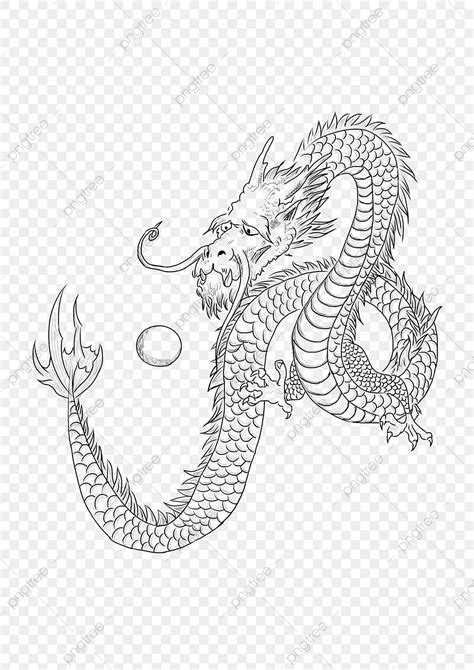 Chinese Dragon Outline Drawing