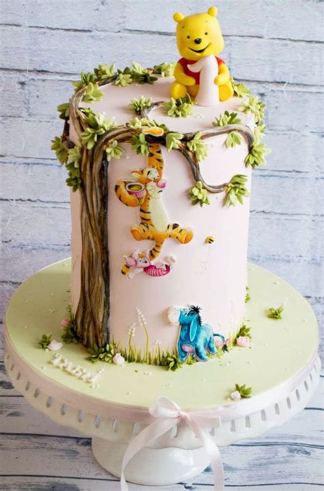 Cakespiration: Winnie the Pooh baby shower cakes - Backen - #Baby #Backen #Cakes #Cakespiration ...