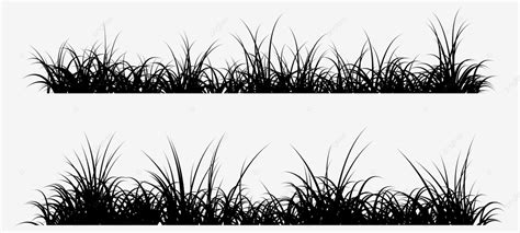 Grass Silhouette Vector, Grass Transparent Background, Grass, Silhouette PNG and Vector with ...