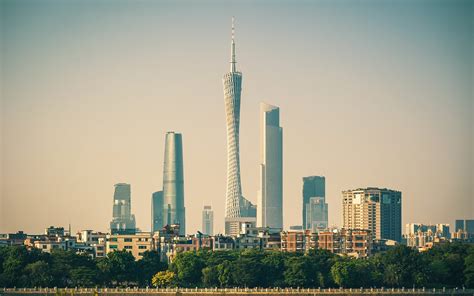 Wallpaper City, Guangzhou, skyscrapers, tower, China 1920x1200 HD Picture, Image