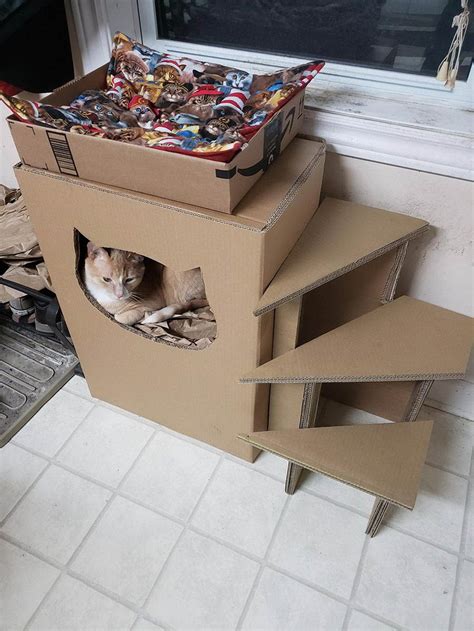 Diy Cardboard Cat House Ideas Cardboard Cat House Cat House Diy | SexiezPicz Web Porn