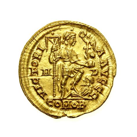 Honorius Gold Solidus 393-423AD Milan Mint - Silbury Coins : Silbury Coins