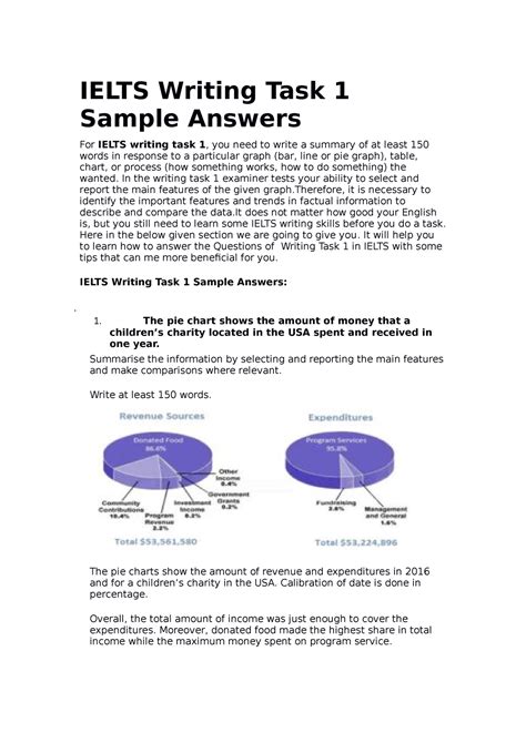 Ielts Writing Task 1 Sample Answers - IELTS Writing Task 1 Sample Answers For IELTS writing task ...