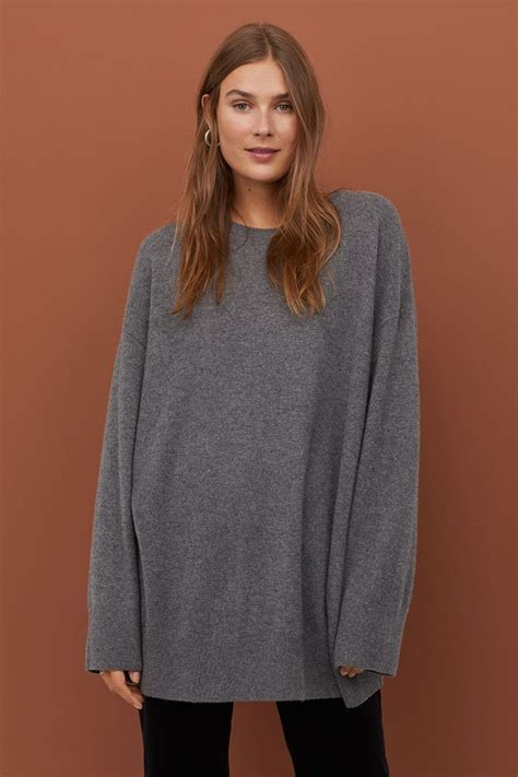 Oversize-Kaschmirpullover - Hellbeige - Ladies | H&M DE | Cashmere ...