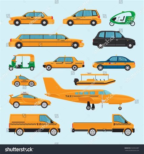 Taxi Different Types Vector Taxi Car Stock Vector (Royalty Free) 503454487 | Shutterstock