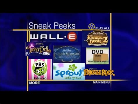 Sneak Peeks Menu (Kids Favorites: Volume 4 (2008) DVD) - YouTube