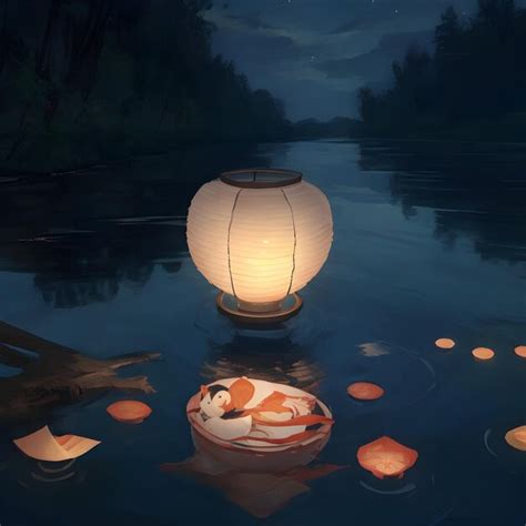 Premium AI Image | paper lantern lantern festival