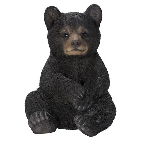 HI-LINE GIFT LTD. Sitting Black Bear Cub Statues 87957-F - The Home Depot