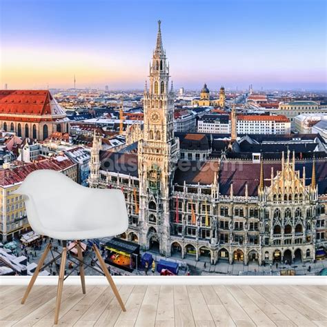 Munich Skyline Wallpaper Mural | Wallsauce UK