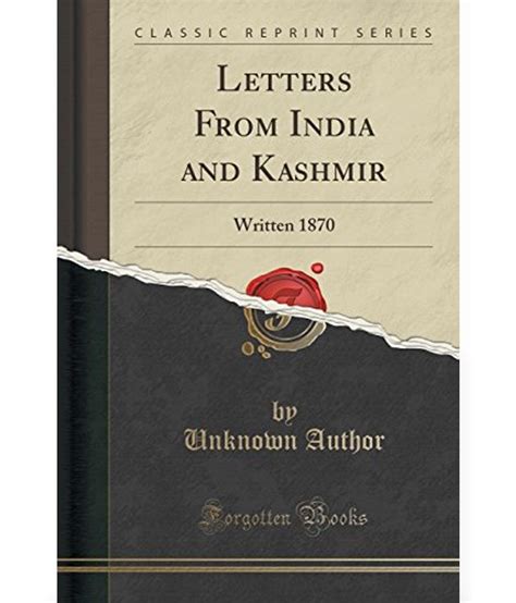 Letters from India and Kashmir: Written 1870 (Classic Reprint): Buy ...