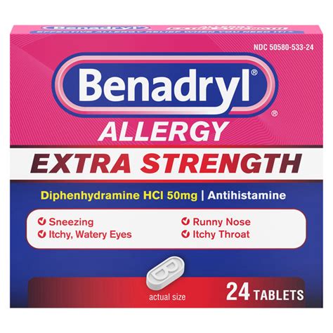 Save on Benadryl Allergy Relief Antihistamine Extra Strength Tablets ...