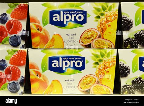 Alpro yogurt Stock Photo - Alamy