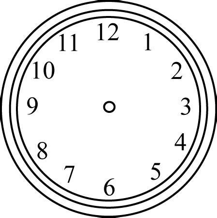 Black and White Clock without Hands Clip Art - Black and White Clock without Hands Image