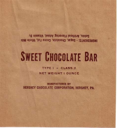 1960s Hershey Sweet – Candy Wrapper Archive