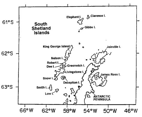 Map of South Shetland Islands. | Download Scientific Diagram