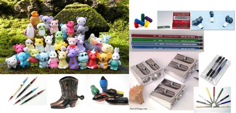 pencilthings.com collectible japanese puzzle eraser, die-cast pencil sharpeners in many designs ...