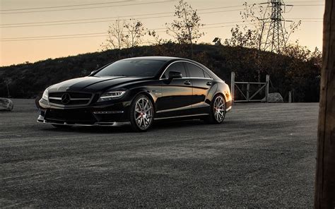 black Mercedes-Benz sedan #mercedes-benz #amg #clk-class cls 63 #720P # ...