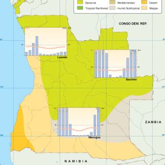 Uganda climate map. EPS Illustrator Map | Vector maps