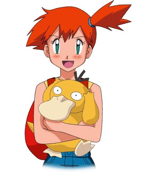 an anime character with red hair holding a yellow stuffed animal in his ...