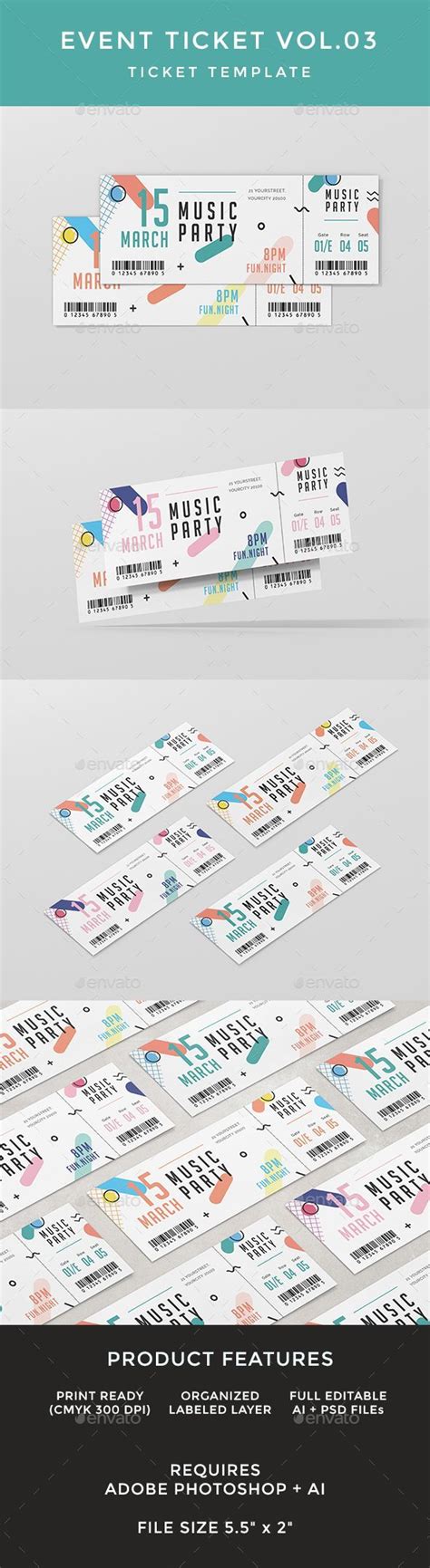 Event Ticket | Ticket design, Birthday card design, Event tickets design