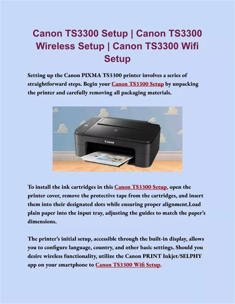 PPT - Canon Pixma TS3300 Setup PowerPoint Presentation, free download ...