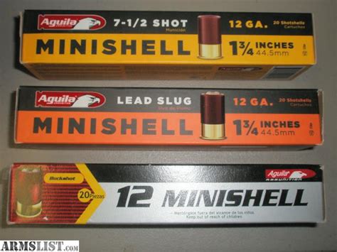 ARMSLIST - For Sale: Aguila 12-Gauge Mini-Shells