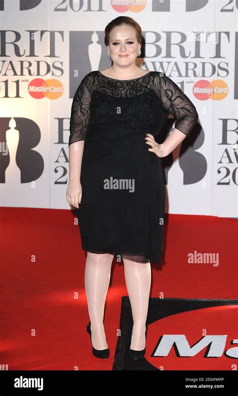 Adele arriving for the 2011 Brit Awards at the O2 Arena, London Stock ...