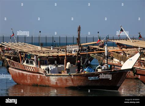 Kuwait, Kuwait City, fishing boats Stock Photo - Alamy