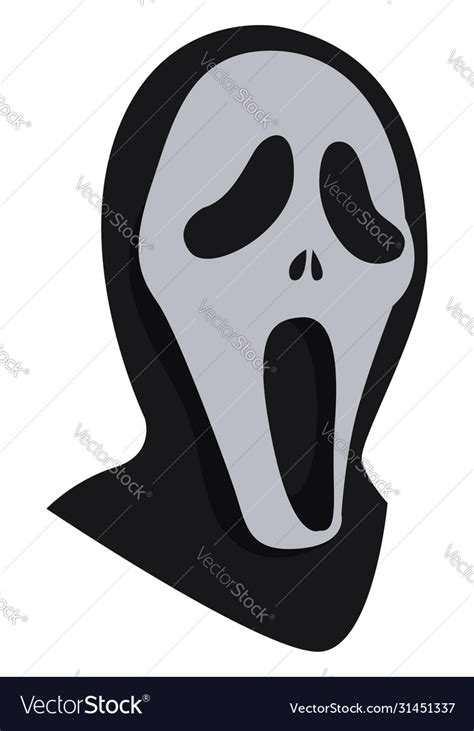 Scream mask on white background Royalty Free Vector Image