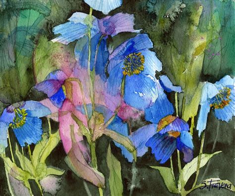 Blue Poppies Painting at PaintingValley.com | Explore collection of ...