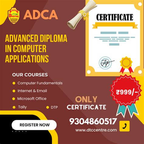 ADCA Course With Certificate - Digital Technology Computer Centre (DTCC)