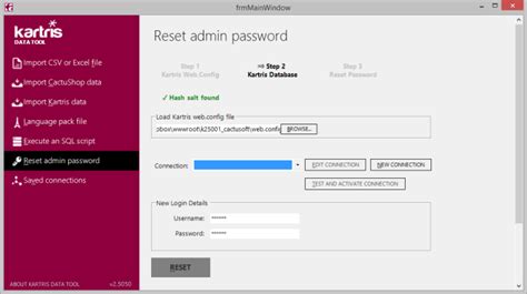 Reset your admin password